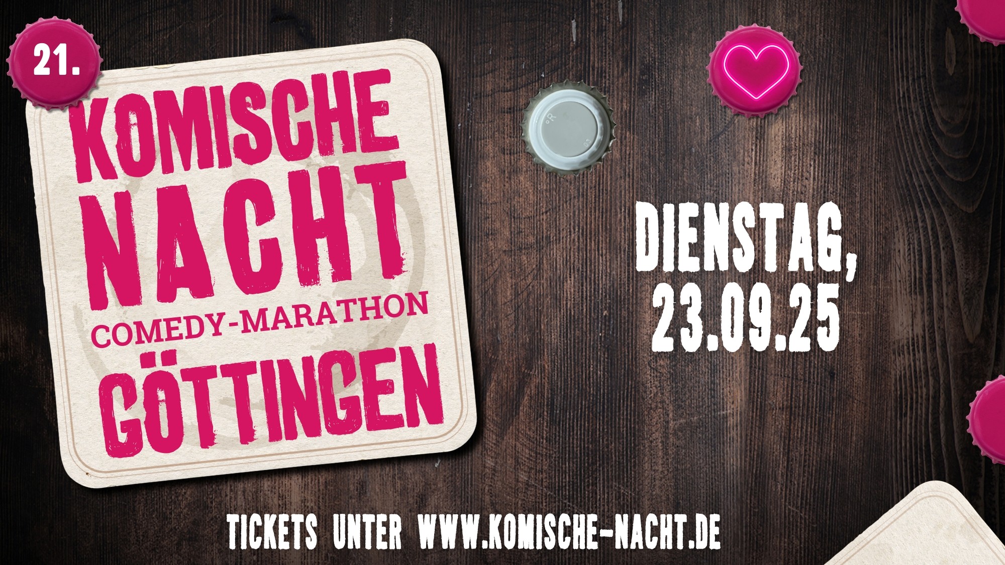 21. Komische Nacht in Göttingen am 23.09.2025