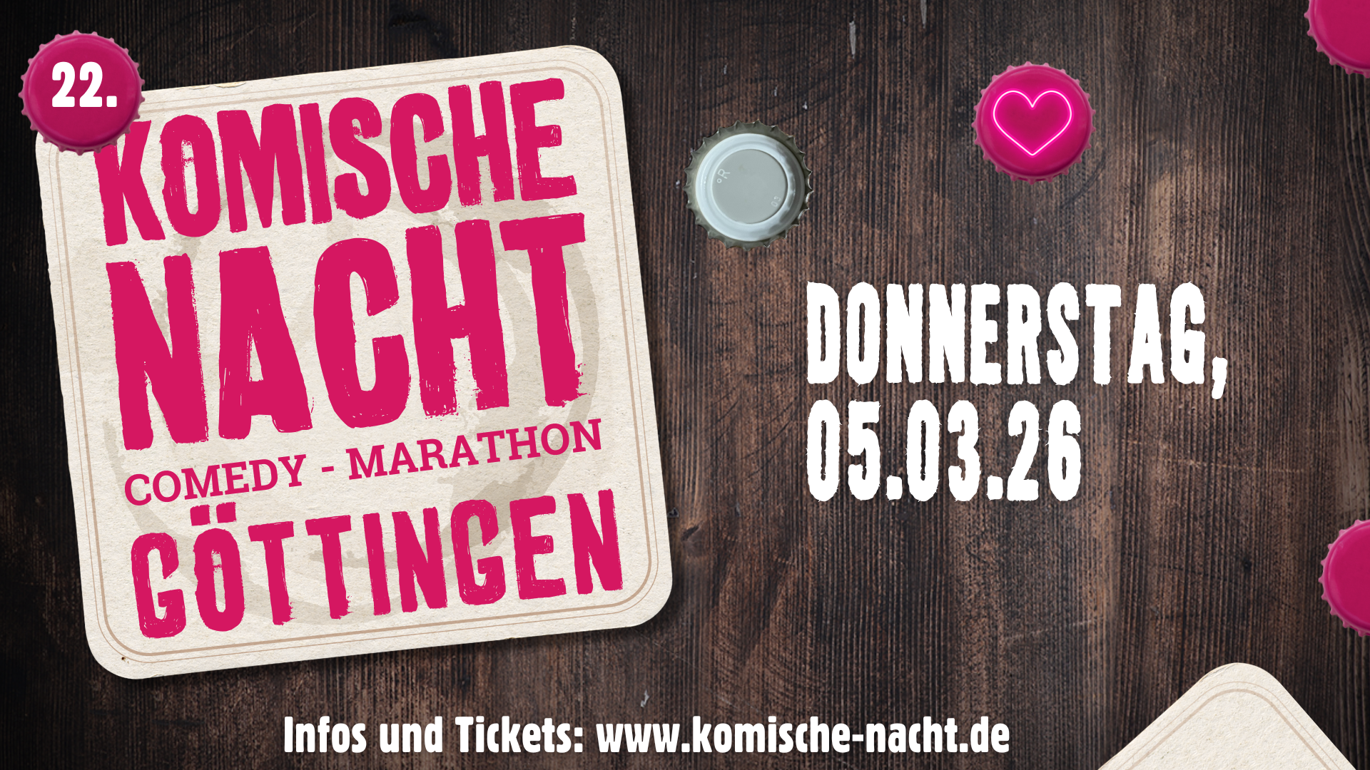 22. Komische Nacht am 5. März 2026