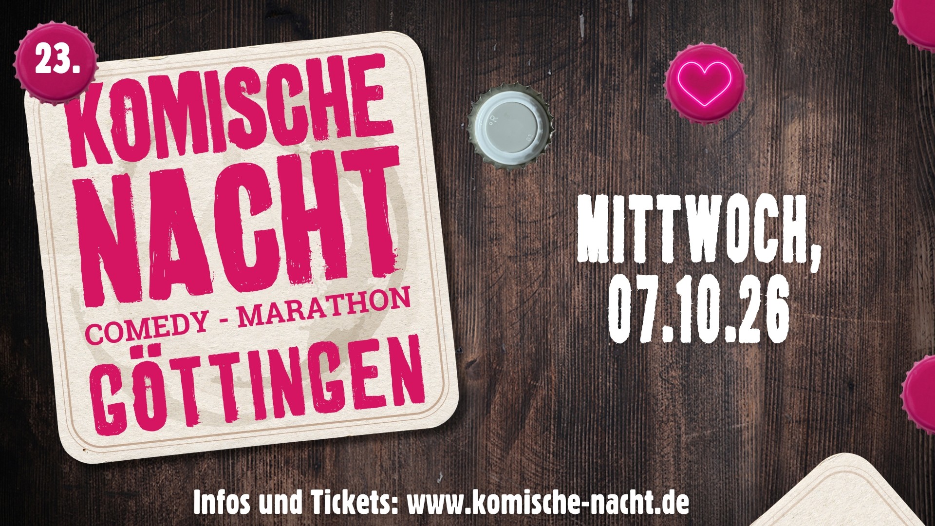 23. komische nacht in göttingen am 7. oktober 2026